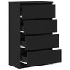 Schwarzer Schrank Nance 60x35x98,5cm (Holz)