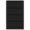 Schwarzer Schrank Nance 60x35x98,5cm (Holz)