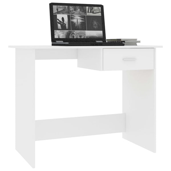 Weißer Schreibtisch Febronia 100x50x76cm (Holz)