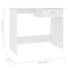 Weißer Schreibtisch Febronia 100x50x76cm (Holz)