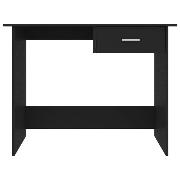 Schwarzer Schreibtisch Febronia 100x50x76cm (Holz)