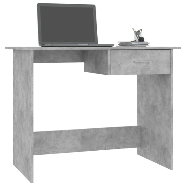 Betongrauer Schreibtisch Febronia 100x50x76cm (Holz)