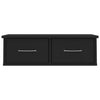 Schwarzes Wandregal Yeno 60x26x18,5cm (Holz)