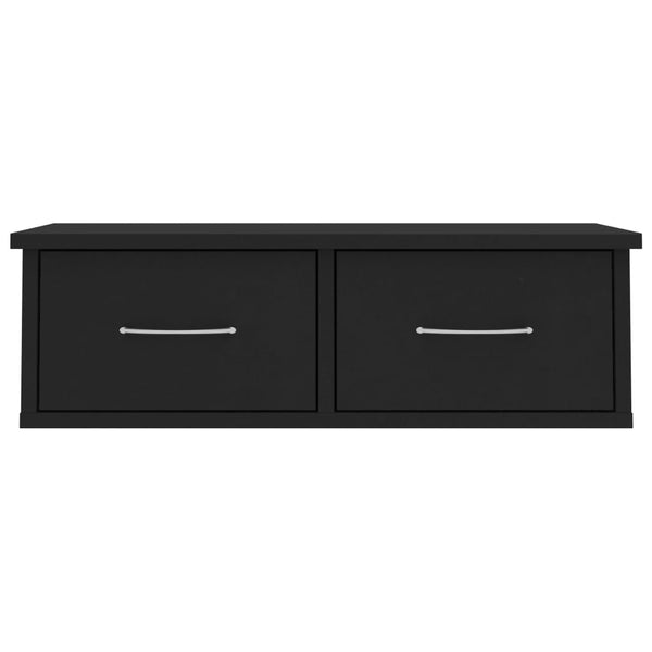 Schwarzes Wandregal Yeno 60x26x18,5cm (Holz)