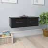 Schwarzes Wandregal Yeno 60x26x18,5cm (Holz)