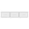 Weißes Wandregal Selvia 88x26x18,5cm (Holz)