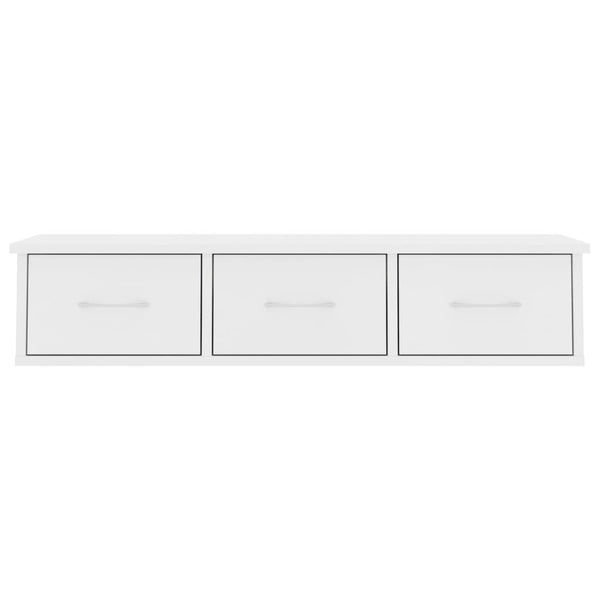 Weißes Wandregal Selvia 88x26x18,5cm (Holz)