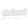 Weißes Wandregal Selvia 88x26x18,5cm (Holz)