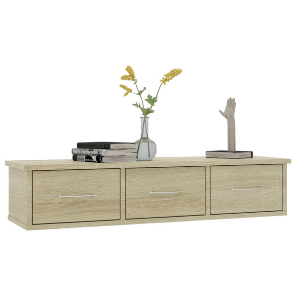 Sonoma Eiche Wandregal Selvia 88x26x18,5cm (Holz)