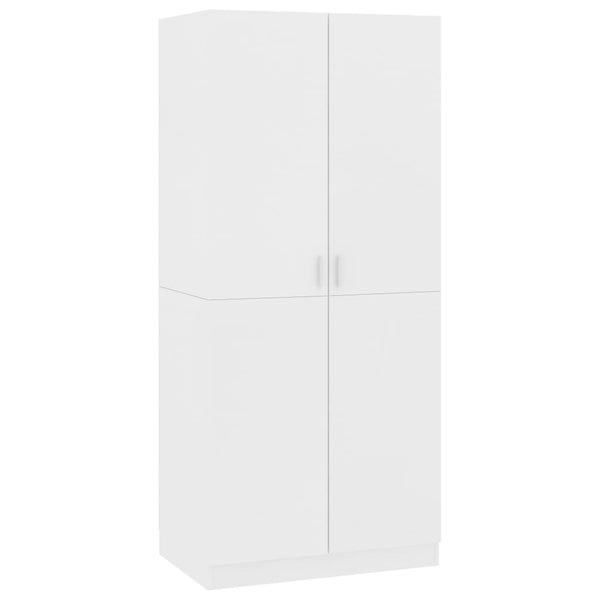 Weißer Kleiderschrank Altobrando 80x52x180cm (Holz)