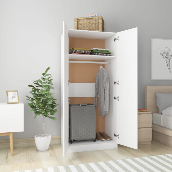 Weißer Kleiderschrank Altobrando 80x52x180cm (Holz)