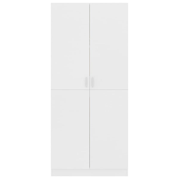 Weißer Kleiderschrank Altobrando 80x52x180cm (Holz)