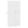 Weißer Kleiderschrank Altobrando 80x52x180cm (Holz)