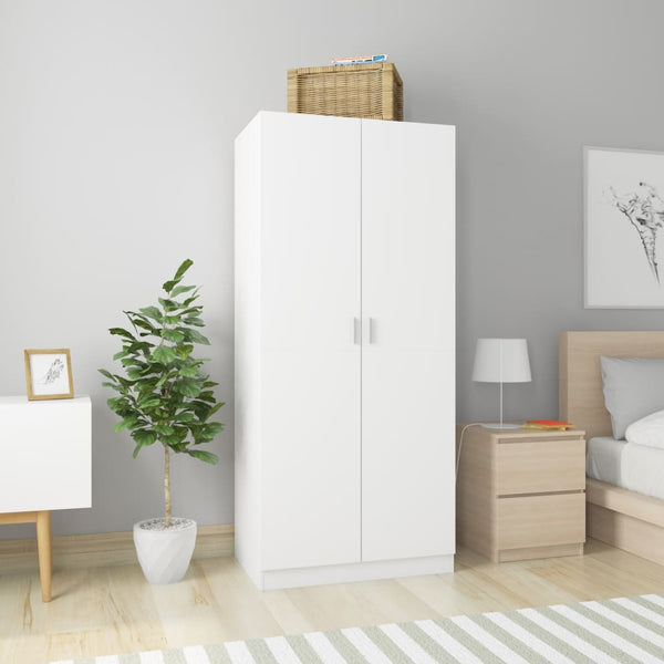 Weißer Kleiderschrank Altobrando 80x52x180cm (Holz)
