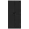 Schwarzer Kleiderschrank Altobrando 80x52x180cm (Holz)