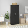 Schwarzer Kleiderschrank Altobrando 80x52x180cm (Holz)