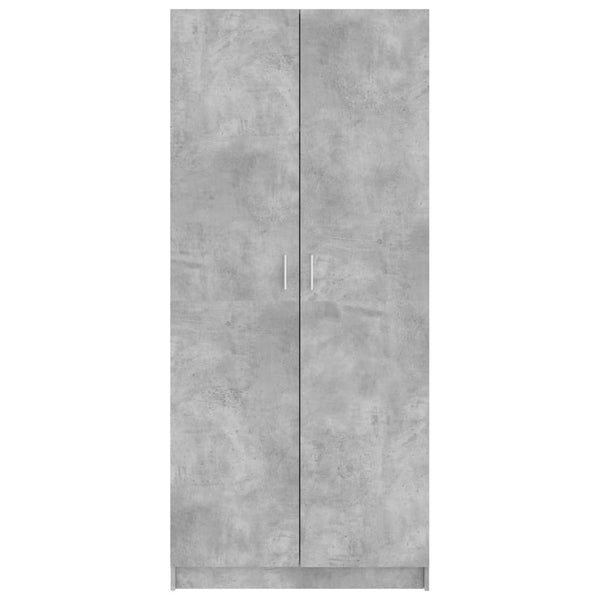 Betongrauer Kleiderschrank Altobrando 80x52x180cm (Holz)