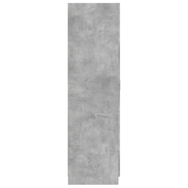 Betongrauer Kleiderschrank Altobrando 80x52x180cm (Holz)