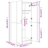 Betongrauer Kleiderschrank Altobrando 80x52x180cm (Holz)