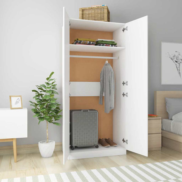 Weißer Kleiderschrank Pirus 90x52x200cm (Holz)