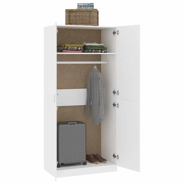 Weißer Kleiderschrank Pirus 90x52x200cm (Holz)