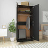 Schwarzer Kleiderschrank Pirus 90x52x200cm (Holz)