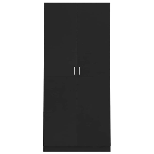 Schwarzer Kleiderschrank Pirus 90x52x200cm (Holz)