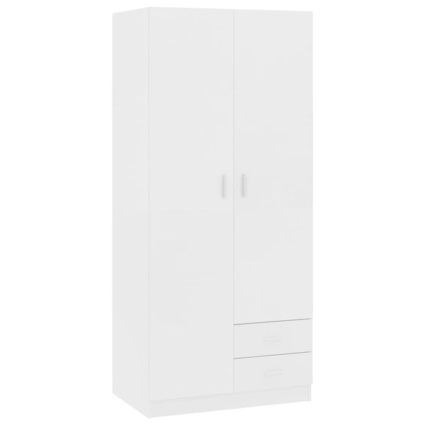 Weißer Kleiderschrank Adelheid 80x52x180cm (Holz)