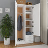 Weißer Kleiderschrank Adelheid 80x52x180cm (Holz)