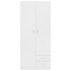 Weißer Kleiderschrank Adelheid 80x52x180cm (Holz)