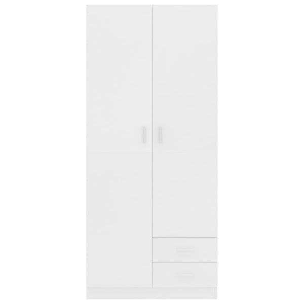 Weißer Kleiderschrank Adelheid 80x52x180cm (Holz)