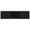 Schwarzes TV-Möbel Constanze 140x40x35,5cm (Holz)