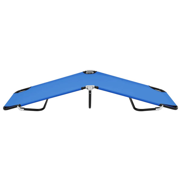 Blauer klappbarer Sonnenliegestuhl Margarinta (Stahl)