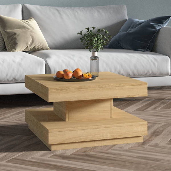 Hellbrauner Couchtisch Chiritoiu 60x60x35cm (MDF)