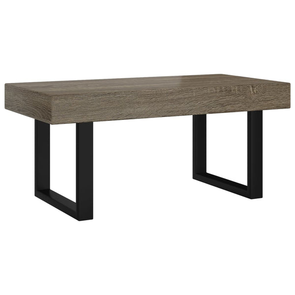Couchtisch Stancutu grau und schwarz 90x45x40cm (MDF und Eisen)