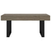 Couchtisch Stancutu grau und schwarz 90x45x40cm (MDF und Eisen)