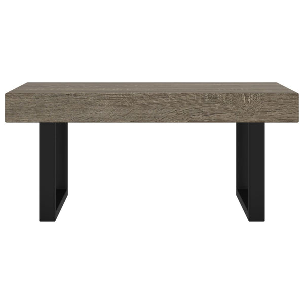 Couchtisch Stancutu grau und schwarz 90x45x40cm (MDF und Eisen)