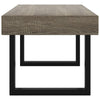 Couchtisch Stancutu grau und schwarz 90x45x40cm (MDF und Eisen)