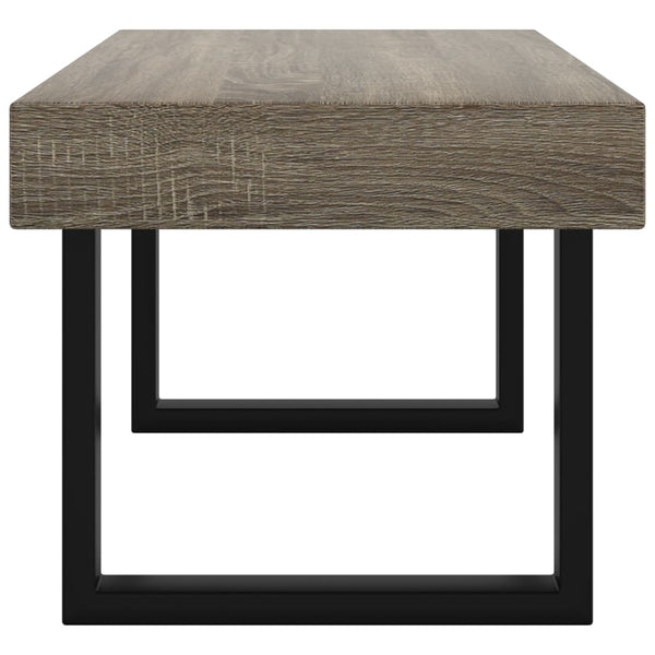 Couchtisch Stancutu grau und schwarz 90x45x40cm (MDF und Eisen)