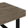 Grauer und schwarzer Couchtisch Rozena 120x60x40cm (MDF und Eisen)