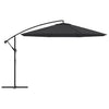 Musta aurinkovarjo cantilever Leorica 350cm (alumiinitolppa)