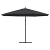 Musta aurinkovarjo cantilever Leorica 350cm (alumiinitolppa)