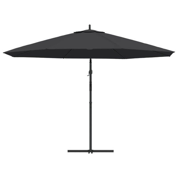Musta aurinkovarjo cantilever Leorica 350cm (alumiinitolppa)