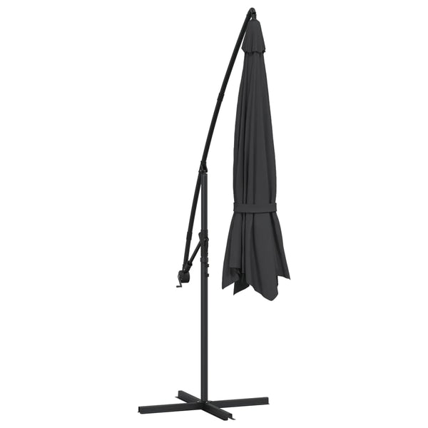 Musta aurinkovarjo cantilever Leorica 350cm (alumiinitolppa)