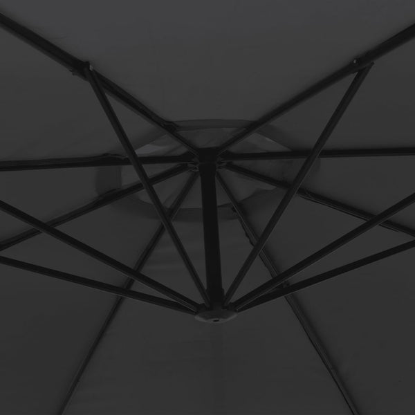 Musta aurinkovarjo cantilever Leorica 350cm (alumiinitolppa)