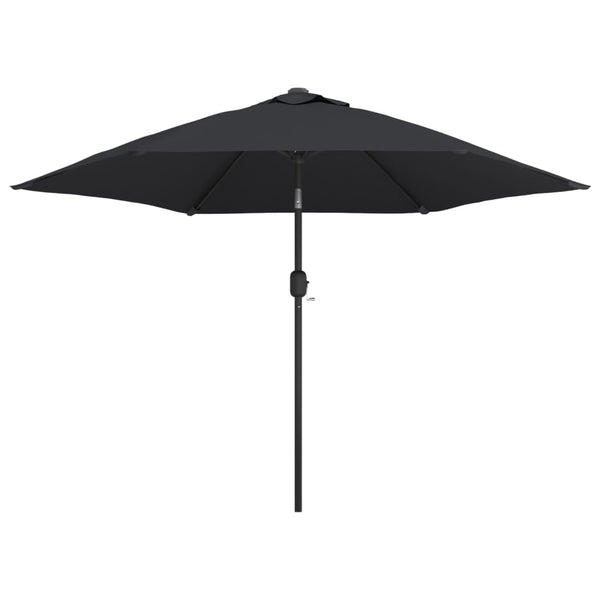Musta aurinkovarjo led-valot terästanko Alexandrru 300cm