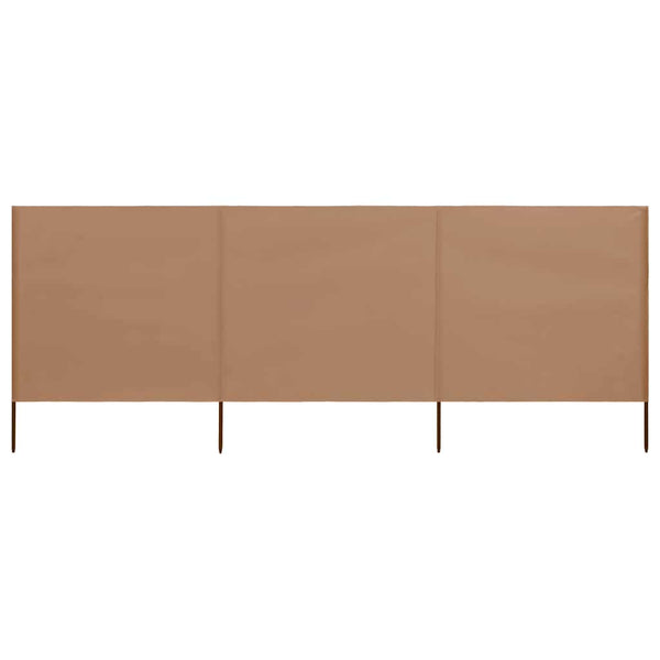 Ruskeanharmaa tuulensuojakangas Maebelle 400x80cm (3 paneelilla)