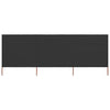 Anthrazitfarbener Windschutz mit 3 Paneelen Maebelle 400x160cm