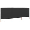 Anthrazitfarbener Windschutz mit 3 Paneelen Maebelle 400x160cm