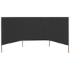 Anthrazitfarbener Windschutz mit 3 Paneelen Maebelle 400x160cm
